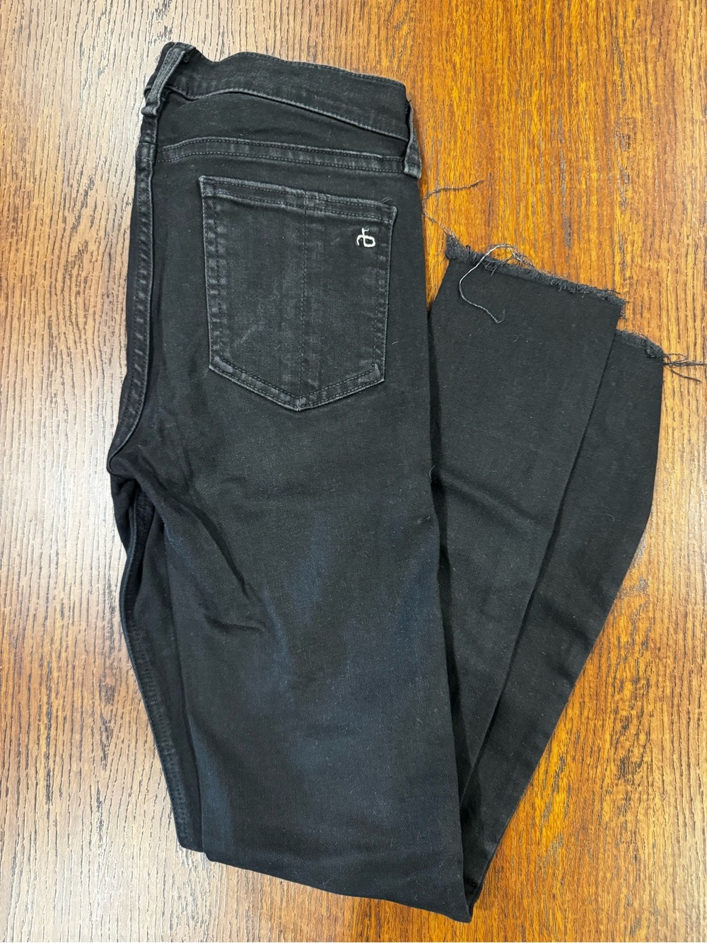 Women’s Black Raw-Hem Skinny Jeans Rag and Bone